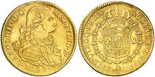 1792. Carlos IV. Lima. IJ. 4 ... 