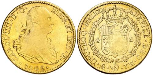 1805. Carlos IV. México. TH. 4 ... 