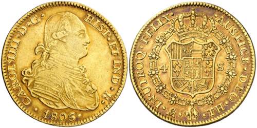 1806/5. Carlos IV. México. TH. 4 ... 