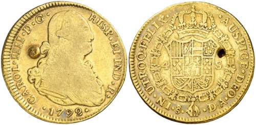 1792. Carlos IV. Santiago. DA. 4 ... 