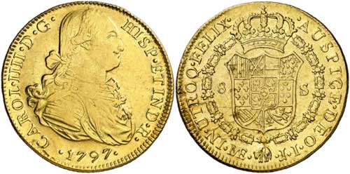 1797. Carlos IV. Lima. JI. 8 ... 