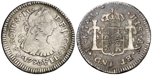 1790. Carlos IV. Guatemala. M. 1/2 ... 