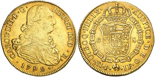 1792. Carlos IV. Popayán. JF. 8 ... 