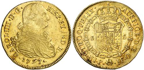 1797. Carlos IV. Popayán. JF. 8 ... 