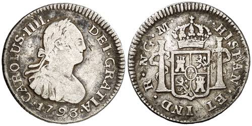 1793. Carlos IV. Guatemala. M. 1/2 ... 