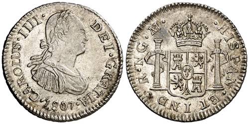 1807. Carlos IV. Guatemala. M. 1/2 ... 