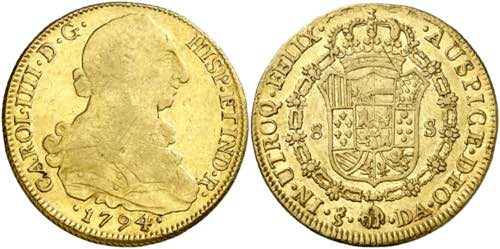 1794. Carlos IV. Santiago. DA. 8 ... 