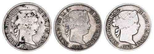 1868. Isabel II. Manila. 20 ... 