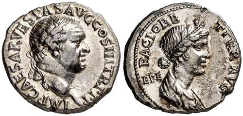 (71 d.C.). Vespasiano. Denario. ... 