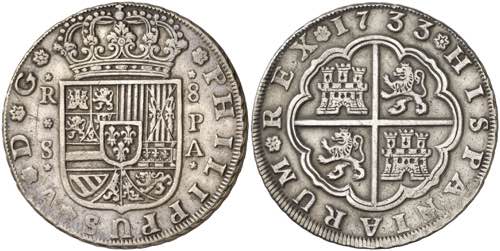 1733. Felipe V. Sevilla. PA. 8 ... 