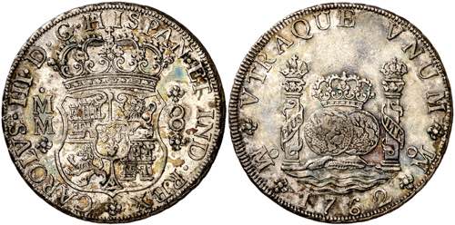 1762. Carlos III. México. MM. 8 ... 