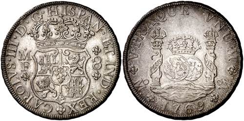 1769. Carlos III. México. MF. 8 ... 