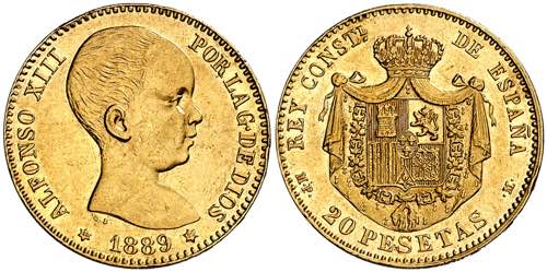 1889*1889. Alfonso XIII. MPM. 20 ... 