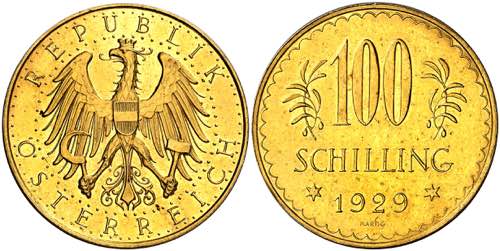 Austria. 1929. 100 chelines. (Fr. ... 