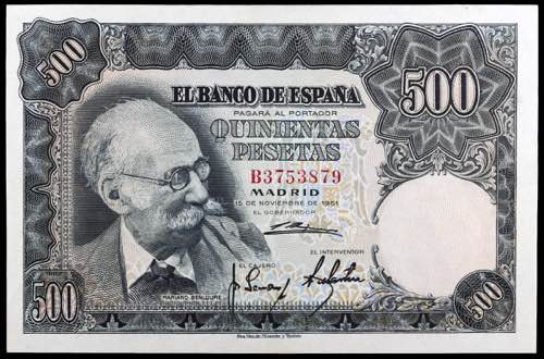 1951. 500 pesetas. (Ed. D61a) (Ed. ... 