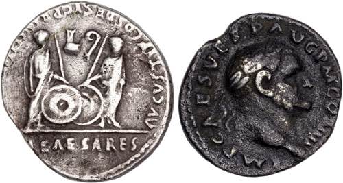 Lote de 2 denarios (Augusto y ... 