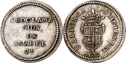 1833. Isabel II. Mallorca. (Ha. ... 