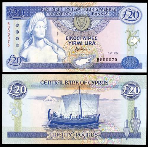Chipre. 1992. Banco Central. 20 ... 