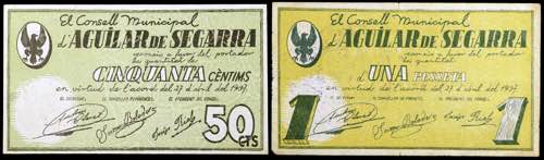 Aguilar de Segarra. 50 céntimos y ... 