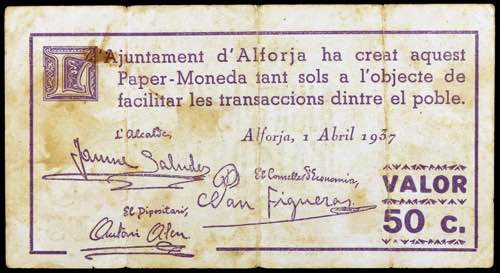 Alforja. 50 céntimos. (T. 135). ... 