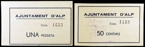 Alp. 50 céntimos y 1 peseta. (T. ... 
