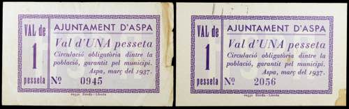 Aspa. 1 peseta. (T. 304 y 304d). 2 ... 