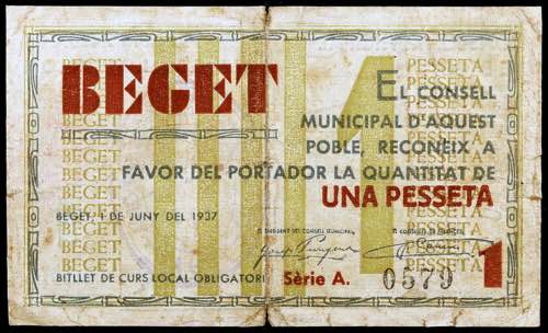 Beget. 1 peseta. (T. 397). Muy ... 