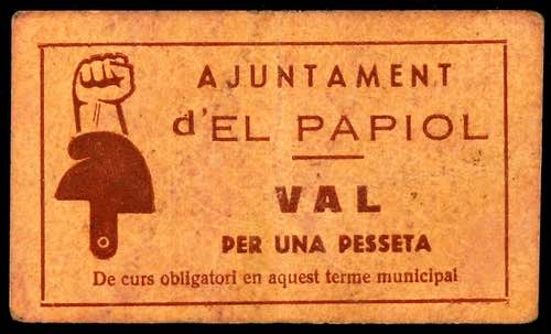 Papiol, el. 1 peseta. (T. 2052k). ... 