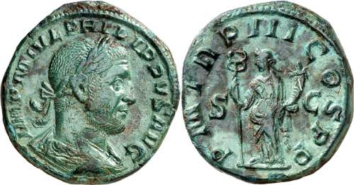 (246 d.C.). Filipo I. Sestercio. ... 