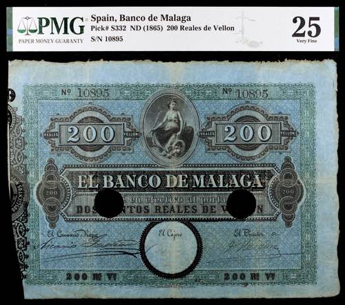 (1856). Banco de Málaga. 200 ... 