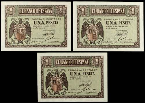 1938. Bugos. 1 peseta. (Ed. D29a) ... 