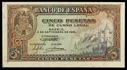 1940. 5 pesetas. (Ed. D44a) (Ed. ... 