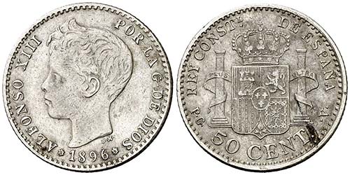 1896*96. Alfonso XIII. PGV. 50 ... 