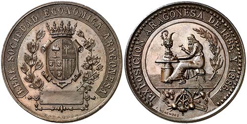 1886. (Zaragoza). Medalla de ... 