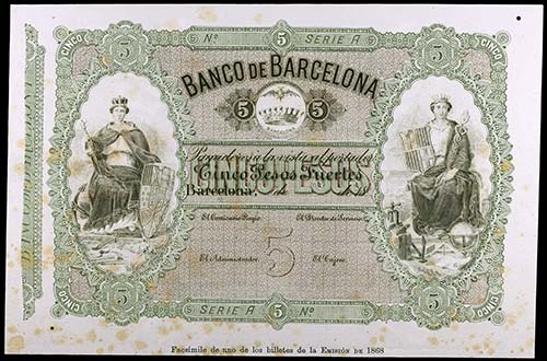 Banco de Barcelona. 5, 200 (dos) y ... 