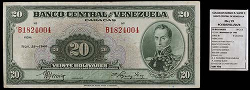1946. Venezuela. Banco Central. ... 