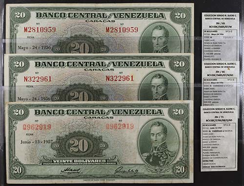 1956 y 1957. Venezuela. Banco ... 