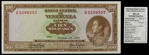 1972. Venezuela. Banco Central. ... 