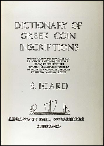 ICARD, S.: Dictionary of Greek ... 