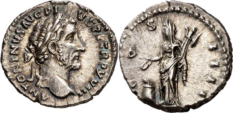 (154-155 d.C.). Antonino pío. ... 