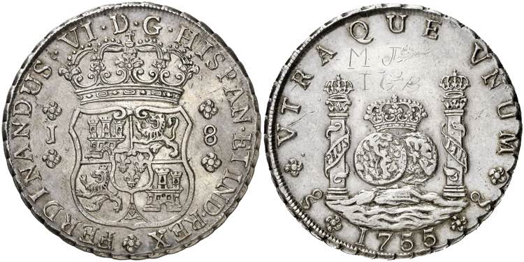 1755/1. Fernando VI. Santiago. J. ... 