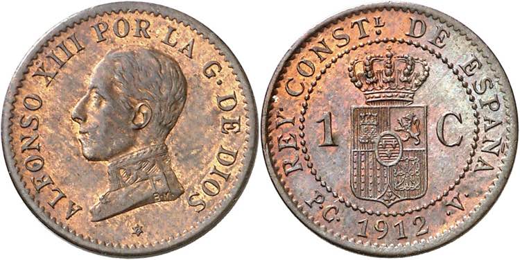 1912*2. Alfonso XIII. PCV. 1 ... 