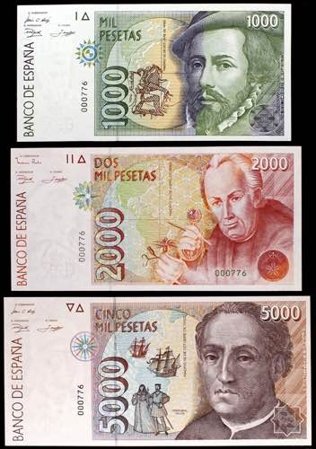1992. 1000, 2000 y 5000 pesetas. 3 ... 