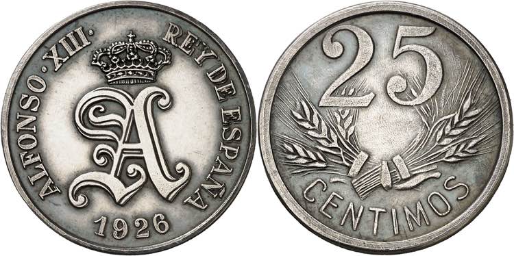 1926. Alfonso XIII. 25 céntimos. ... 