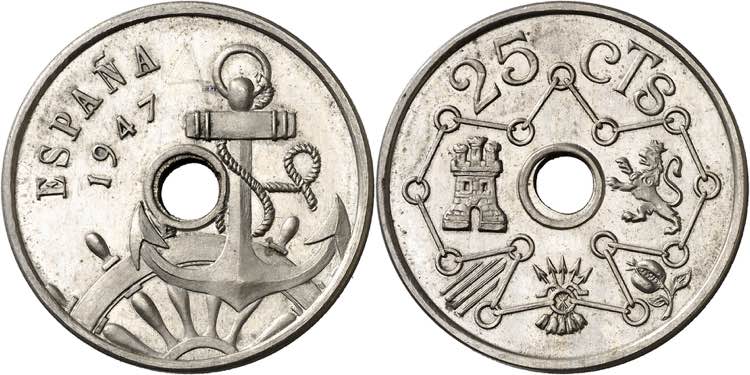 1947. Franco. 25 céntimos. (AC. ... 