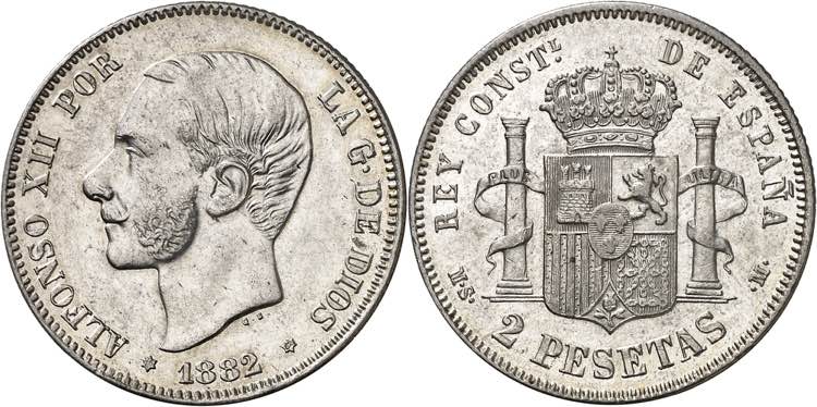 1882/1*1882. Alfonso XII. MSM. 2 ... 