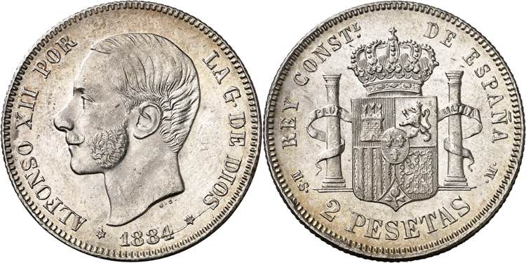 1884*1884. Alfonso XII. MSM. 2 ... 