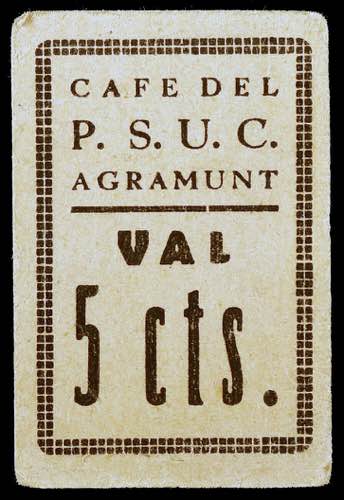 Agramunt. Café del P.S.U.C. 5 ... 