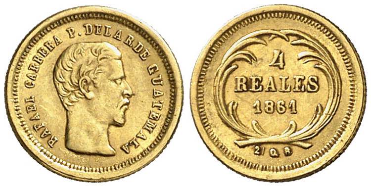 Guatemala. 1861. 4 reales. (Fr. ... 
