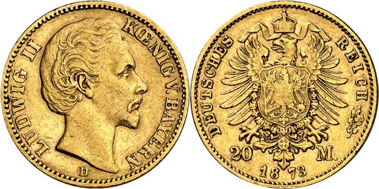 Alemania. Baviera. 1873. Luis II. ... 